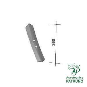 Zappetta Vomere reversibile 60x6x260 45 2 fori