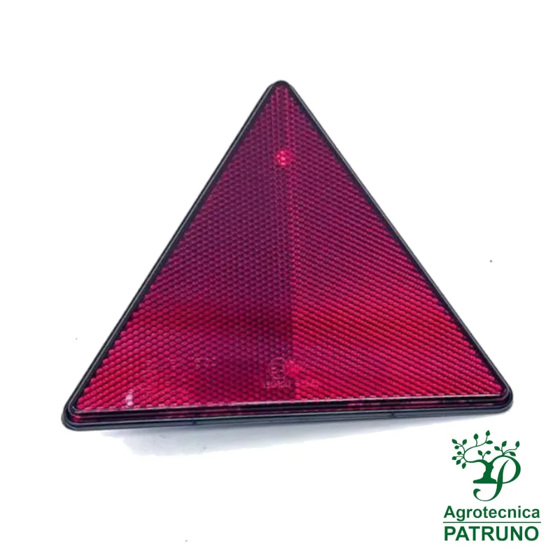 Catadiottro triangolare rosso con viti posteriori