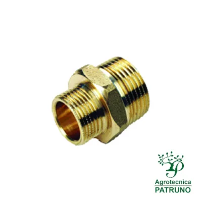 Nipplo ridotto ottone ½x⅜