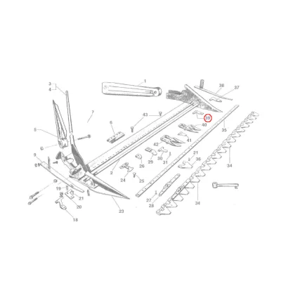 Piastrina scarpa sinistra 02846 Motofalciatrice BCS 622