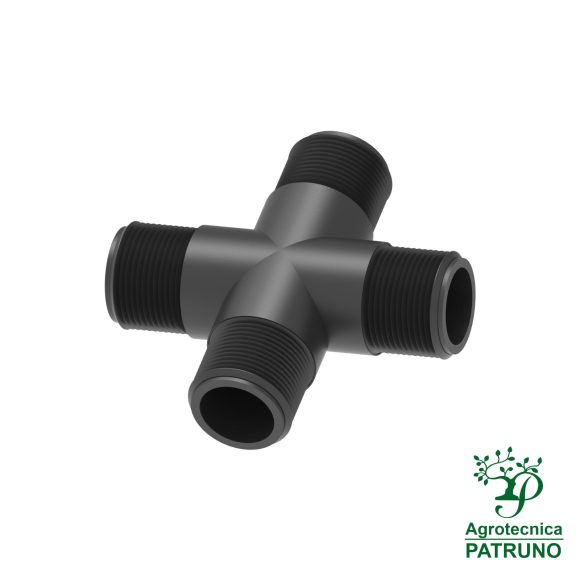 Raccordo a 4 vie 90° maschio ½ 150020