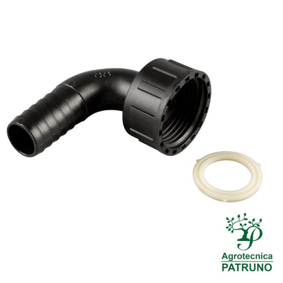 Portagomma plastica curvo femmina ¾x12