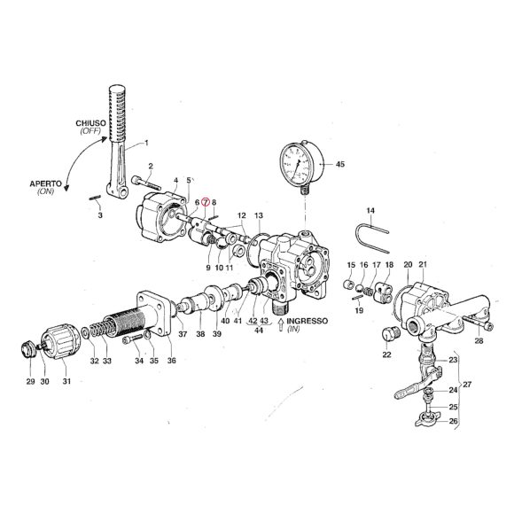 Selettore valvola HPR vecchio tipo Comet 3007002500